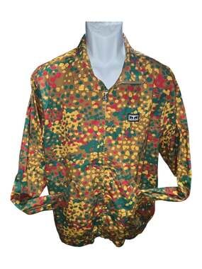 OBEY Worldwide Size Medium Multicolor Full Zip Long Sleeve Windbreaker Jacket